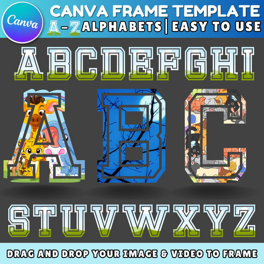 Doodle Alphabet Canva Template | Transparent Hand-Drawn Letters | Editable Font Design | Digital Collage & Printables | Instant Download