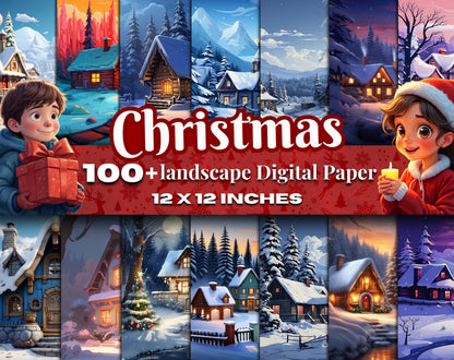 100+ Christmas Digital Paper, Christmas Scrapbook Papers, Christmas PNG, Christmas Backgrounds, Christmas Scenes, Christmas Wallpaper PNGs
