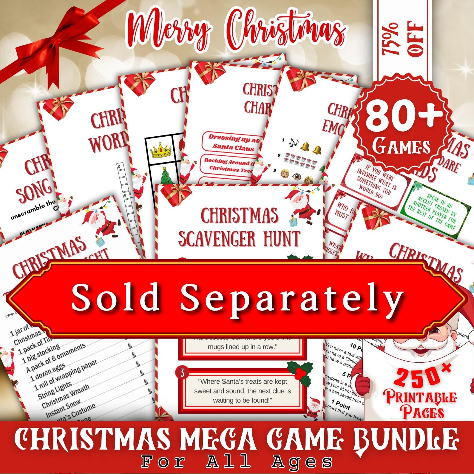 800+ Christmas Digital Paper Bundle, Christmas Season Paper, Christmas Scrapbook, Santa, Snowflake, Christmas Tree, Reindeer, Commercial Use