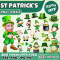 65+ St. Patricks Add Your Own Face PNG Bundle, DIY Leprechaun Yourself, Funny St. Paddy’s Face Cutout, St. Patrick’s Craft for Kids & Adults