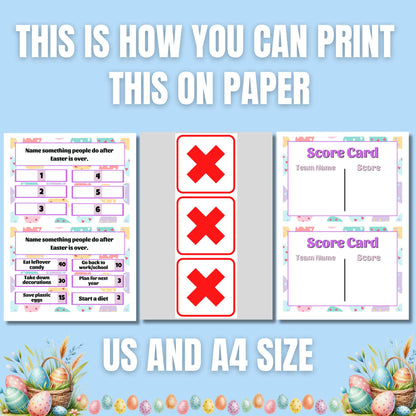 Easter Family Feud Game | Fun Easter Trivia for Kids & Adults | Printable Easter Party Game | Holiday Game Night | Easter Team Challenge