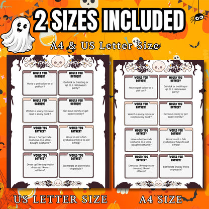 Halloween Would You Rather Game | Spooky Fun for Kids, Teens & Adults | Printable Party Game | Party Activity, Classroom | Family Fun