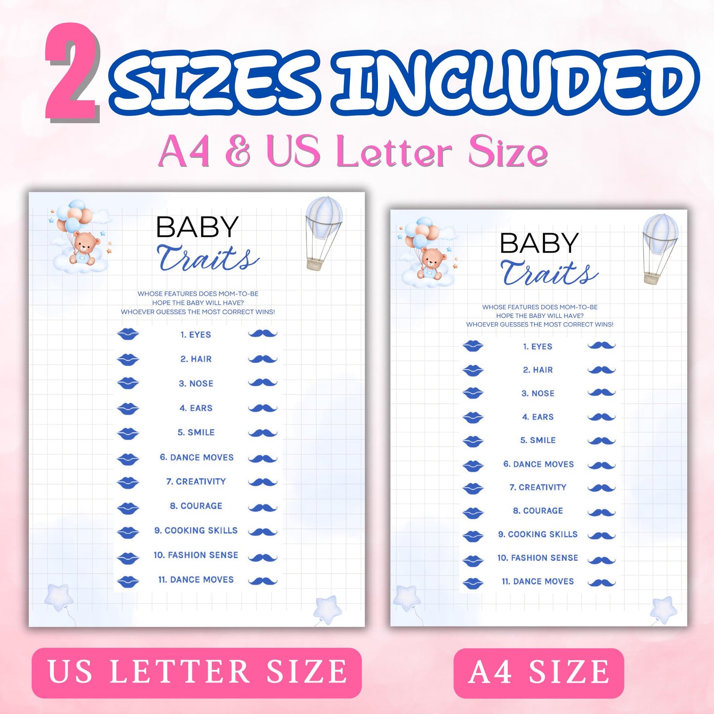 Baby Shower Games Bundle Printable | 45+ Fun Baby Shower Activities | Boy Girl Gender Neutral | Instant Download PDF + Bonus Alphabet