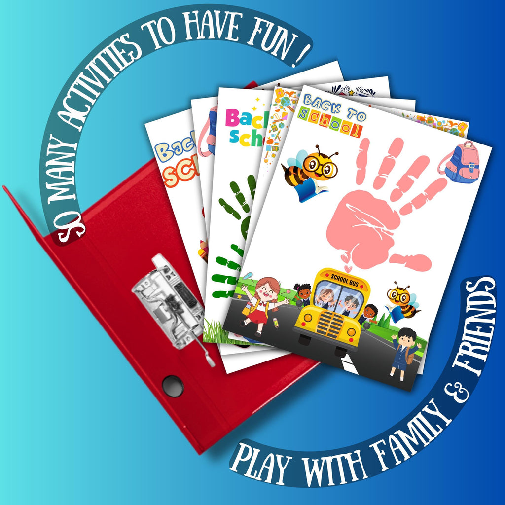 Back to School Handprint Craft Printable | First Day of School Activity | Classroom Bulletin Board Decor | Kids Art PDF | DIY Keepsake
